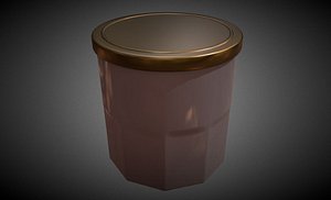 Pot of jam 3D model