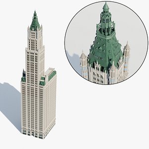 3D model The woolworth building New York City