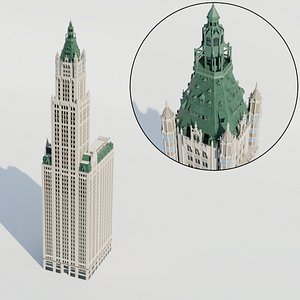 3D model The woolworth building New York City