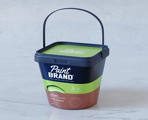 Square Paint bucket 3D model
