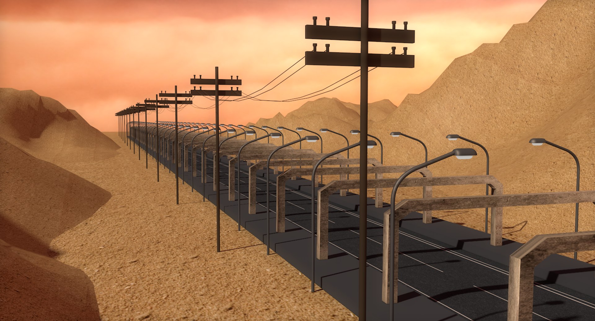 Highway Way 3D Model - TurboSquid 1566852