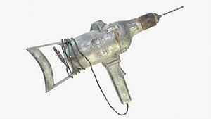 Vintage Electric Drill PBR 3D model