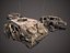 pack wrecked cars low-poly model