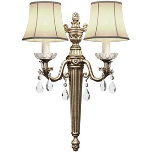 Italian Golden Sconce in classic style Rococo crystal Wall lamp