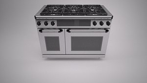 3d model gas range cooker