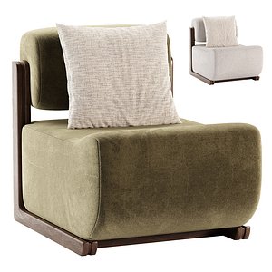 Club chairs in walnut and mohair Italy 1950 2015