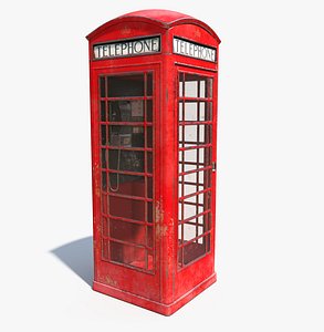 Old Phone Booth 8K-PBR Textures