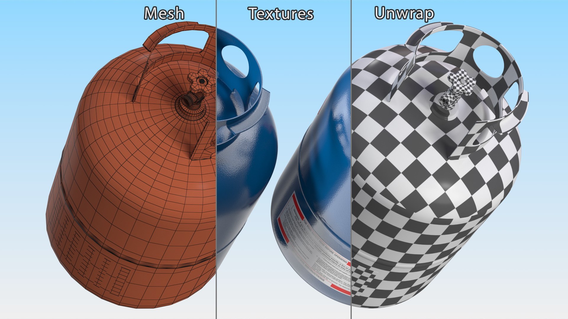 3D Model Propane Gas Cylinder Tank - TurboSquid 2267491