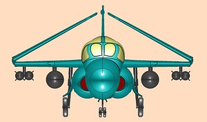 A-6E Naval Attack Aircraft Solid Assembly Model 3D