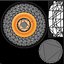 建筑轮式装载机搅拌机的详细 3D 模型