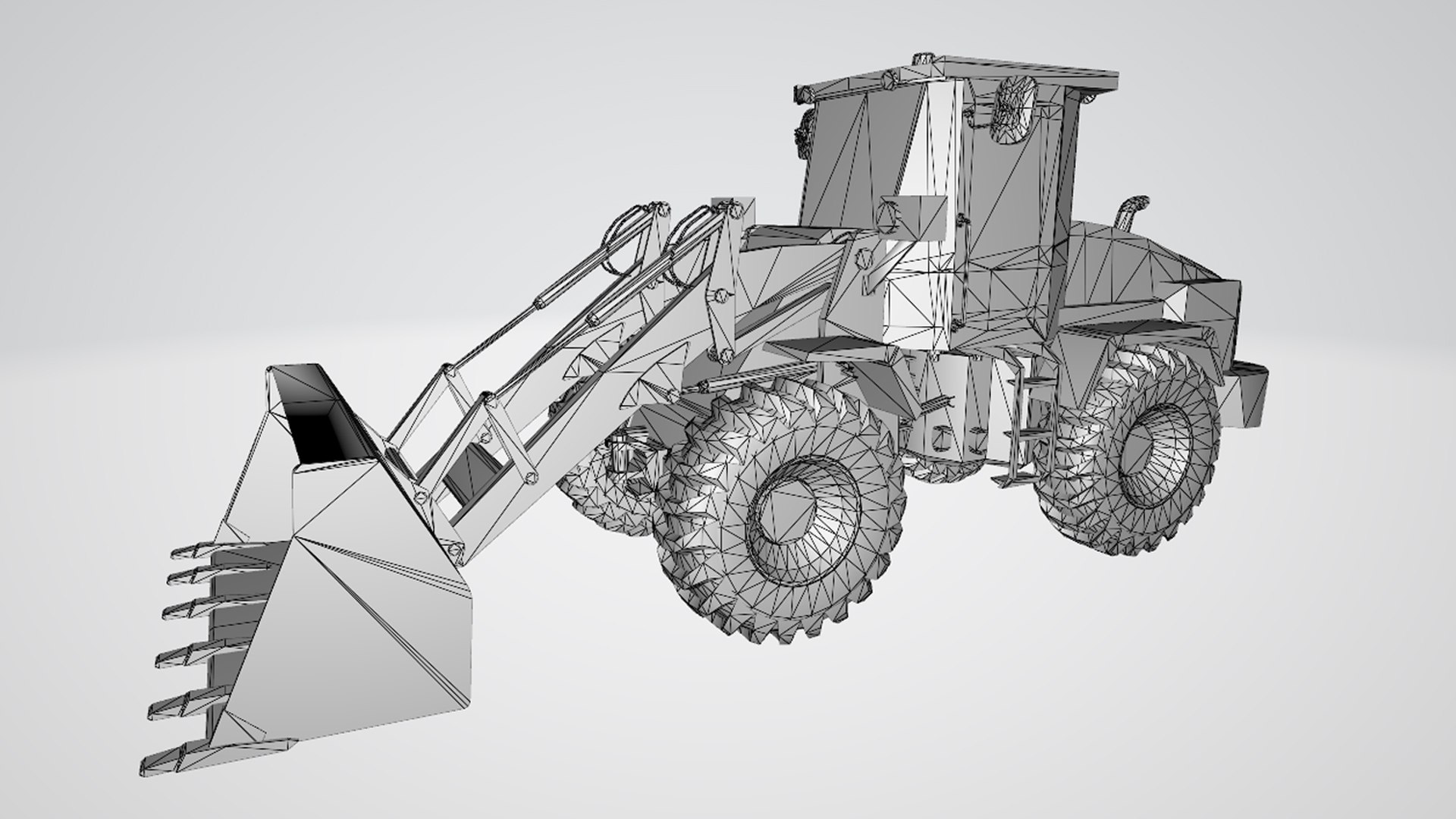 3D Model Detailed 3D Model Of A Construction Wheel Loader Blender ...
