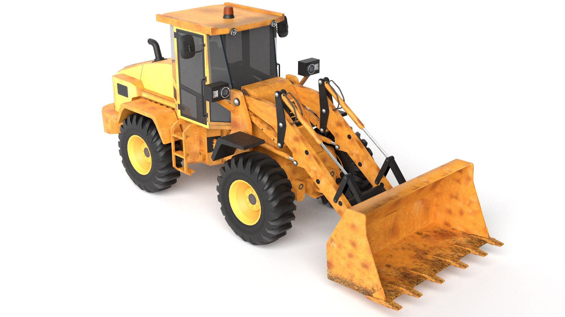 3D Model Detailed 3D Model Of A Construction Wheel Loader Blender ...
