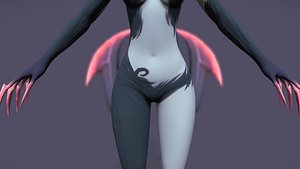 Evelynn League Of Legends T Pose  no rig 3D model