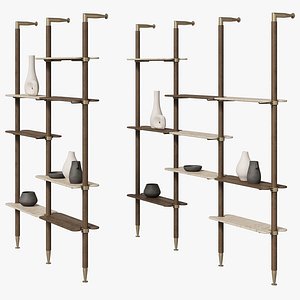 3D model Baxter Lloyd bookcase wall mount