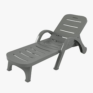 plastic sunlounger 3D