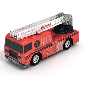 Fire Hook & Ladder Truck - Low Poly