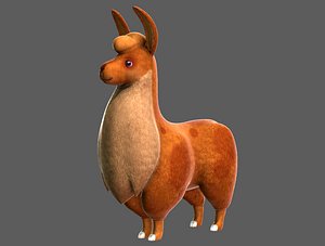 lama v01 cartoon animal 3D model