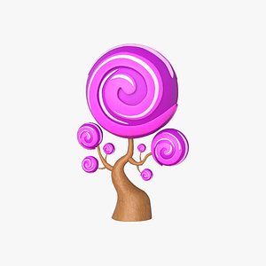 3D Cartoon Candy Tree 10