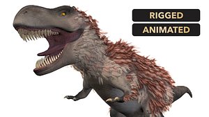 3D t-rex dinosaur feathers