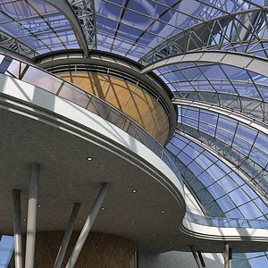 3d modern hall model