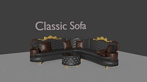 sofa modeled 3D model