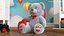 Grey Teddy Bear with Heart Fur