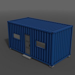 PBR Container House AA 20ft V3 3D