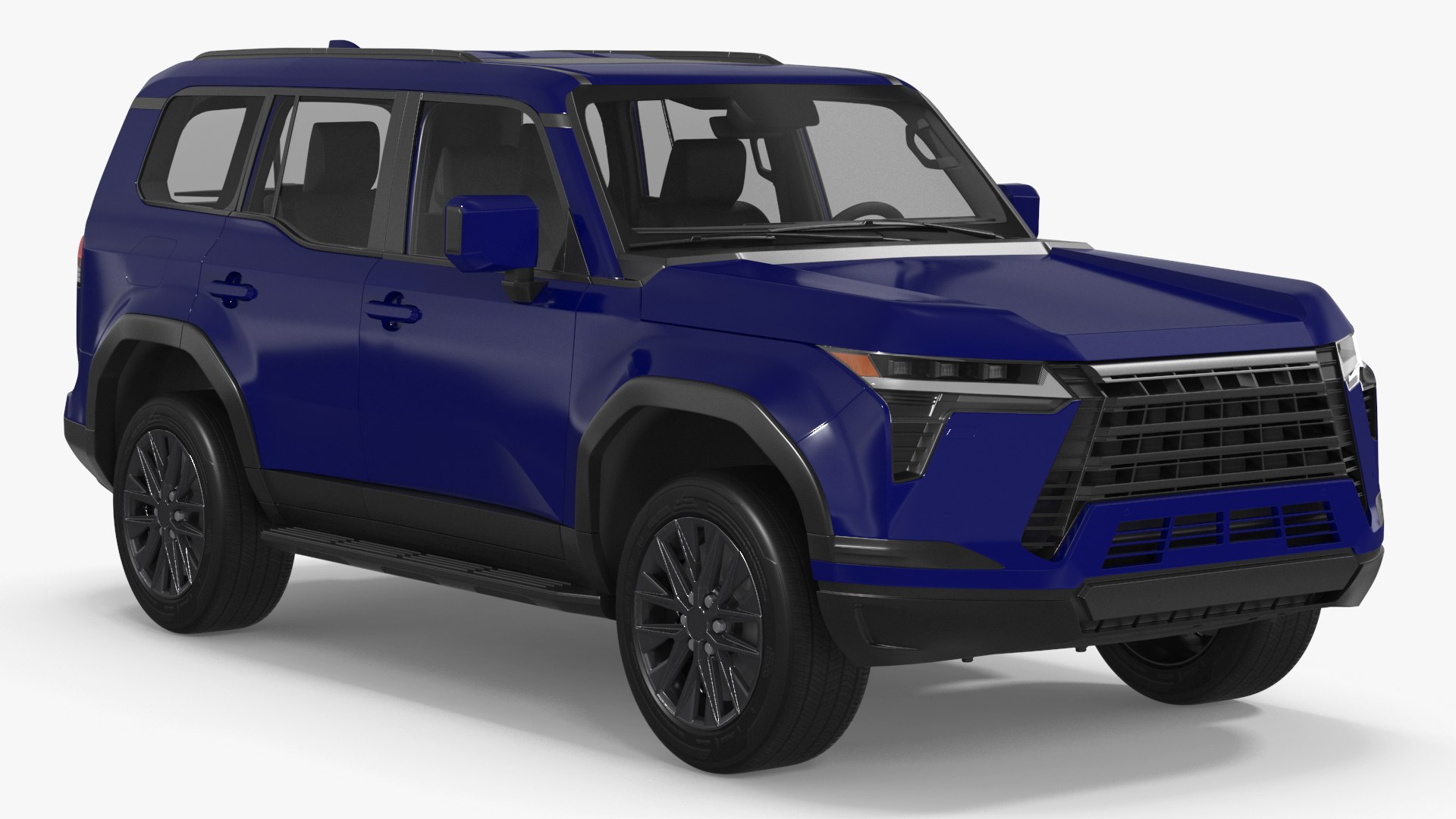 Luxury Off-Road SUV Blue 3D model preview