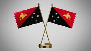 Table  Flag  of Papua New Guinea 3D model