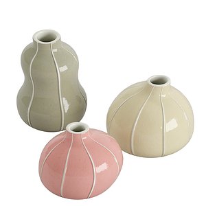 Small ceramic bud vases 3D