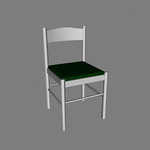 kitchen chair short 3d model