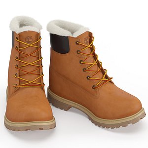 3D 6 inch shearling boot model