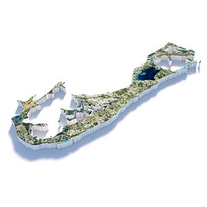 Bermuda Terrain Map 3D model