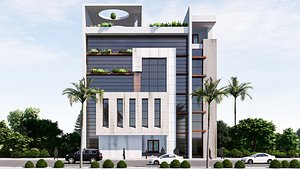 modern building 24 3D model