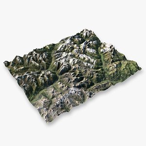3D mountain alps