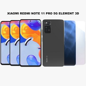 Xiaomi Redmi Note 11 Pro 5G All Colors in Element 3D