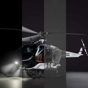 3D helicopter 4 copter model
