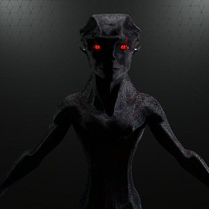 Realistic Alien Creature Rigged model