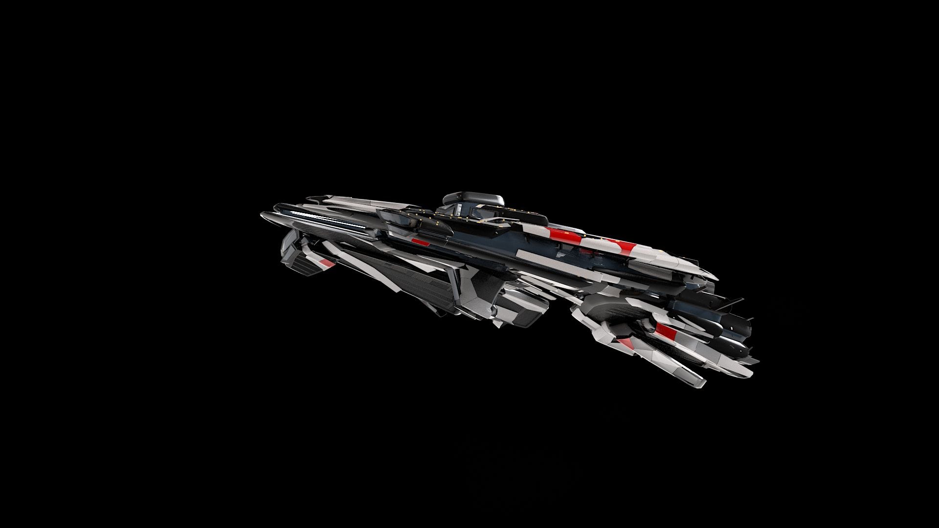3D Lowpoly Sci Fi Spaceship Space Craft Air Vehicle 19 - TurboSquid 1842478