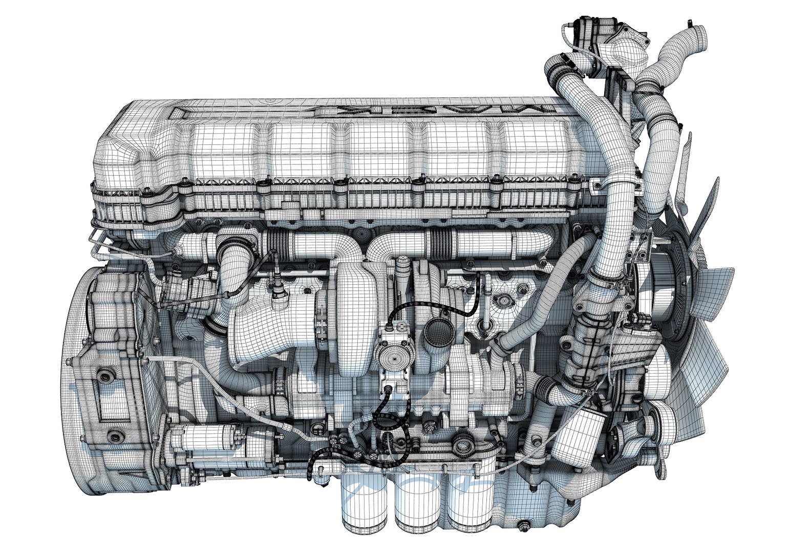 Mack Mp8 Truck Engine 3D Model - TurboSquid 1327138