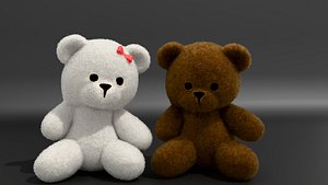 Stylized Rigged Teddy Bear Toy 3D Model High Quality