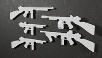 Low Poly TommySMG-style -5 Variations Game Ready