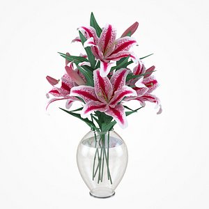 lily flowers plant 3d max