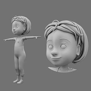 Stylized Girl Character Base Mesh