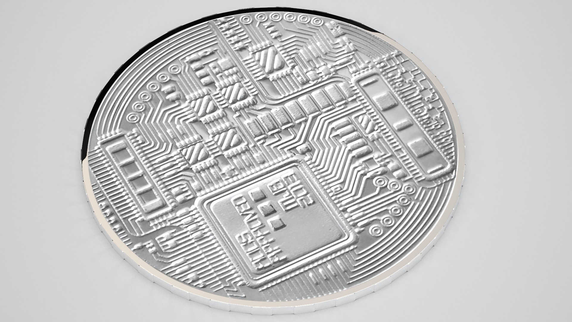 3D Silver Crypto Coin - TurboSquid 2385002