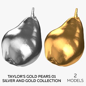 Taylors Gold Pears 01 Silver and Gold Collection - 2 Pears 3D