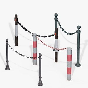 Chain Barrier of Pack 3D model