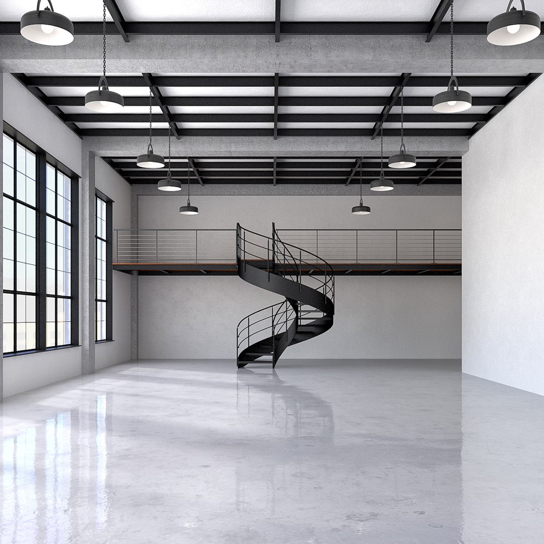 3D industrial office loft space - TurboSquid 1613741