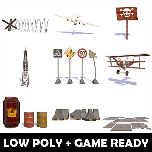 Game Ready Assets Pack Low Poly 3D model