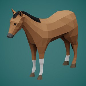 Stylized lowpoly HORSE